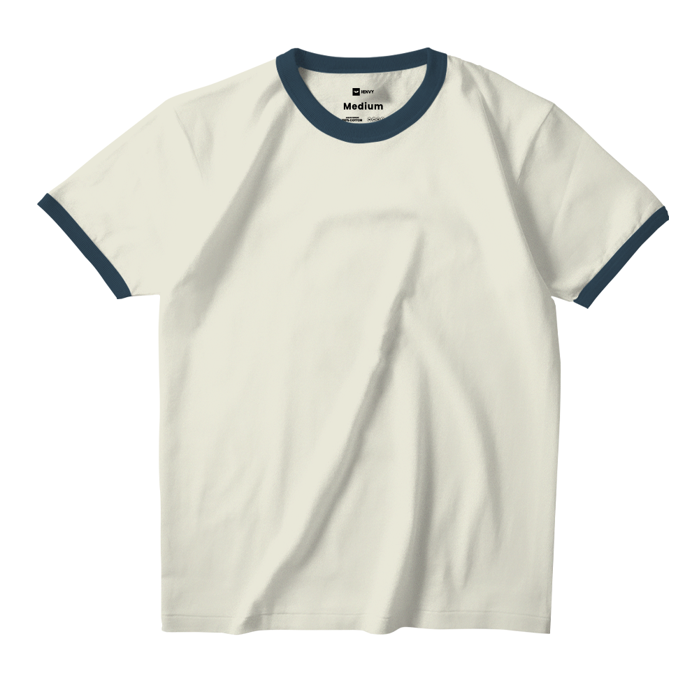 Ring Tees - Broken White Ring Navy