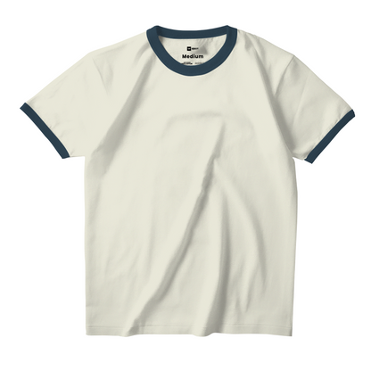 Ring Tees - Broken White Ring Navy