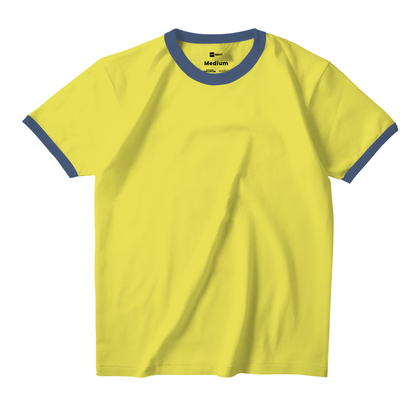 Ring Tees - Yellow ring Navy