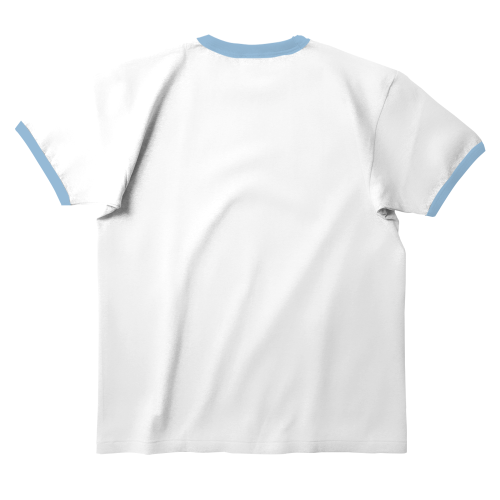 Ring Tees - White ring Blue