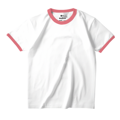 Ring Tees - White ring Coral