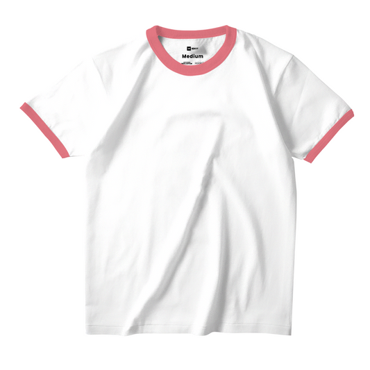 Ring Tees - White ring Coral