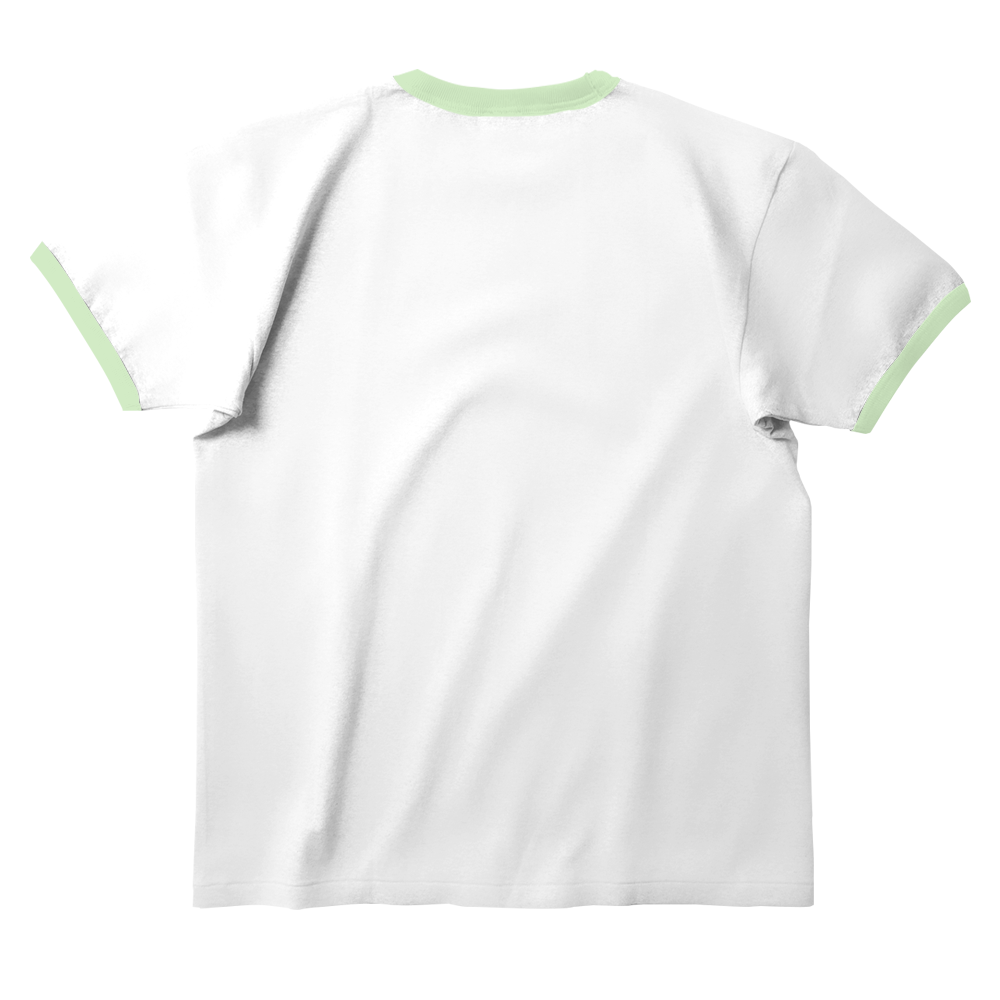 Ring Tees - White ring Mint Green