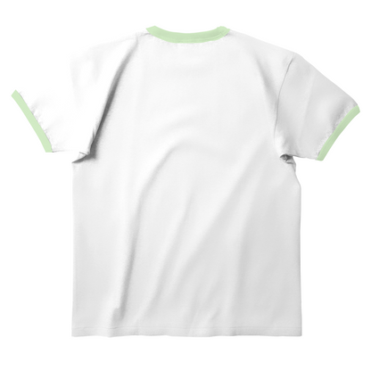 Ring Tees - White ring Mint Green