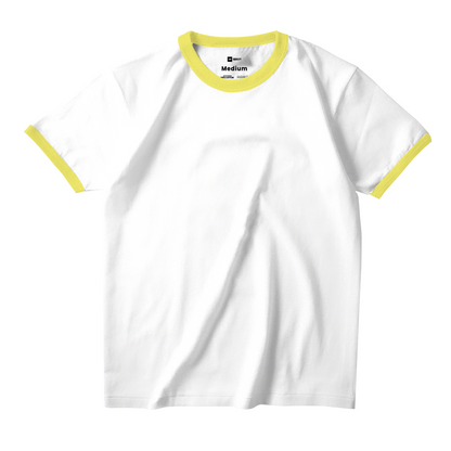 Ring Tees - White ring Yellow