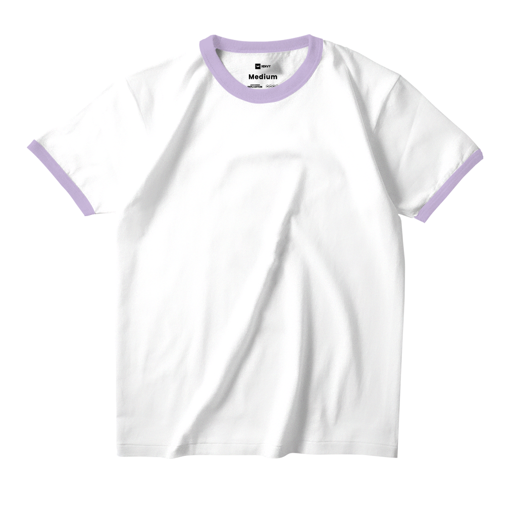 Ring Tees - White ring Violet