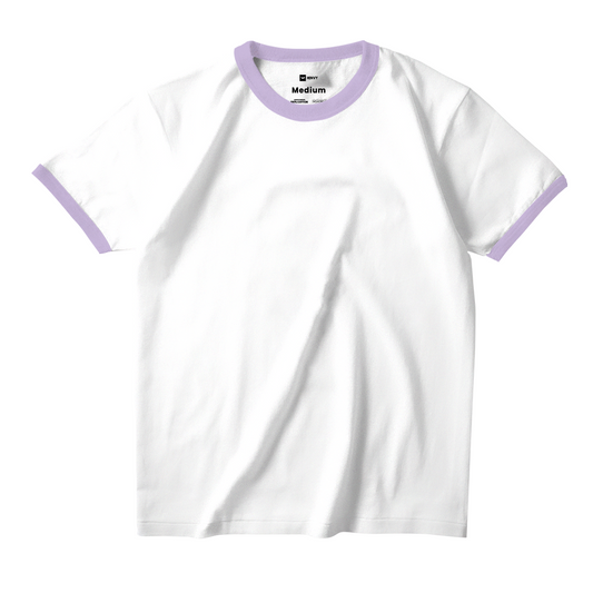 Ring Tees - White ring Violet