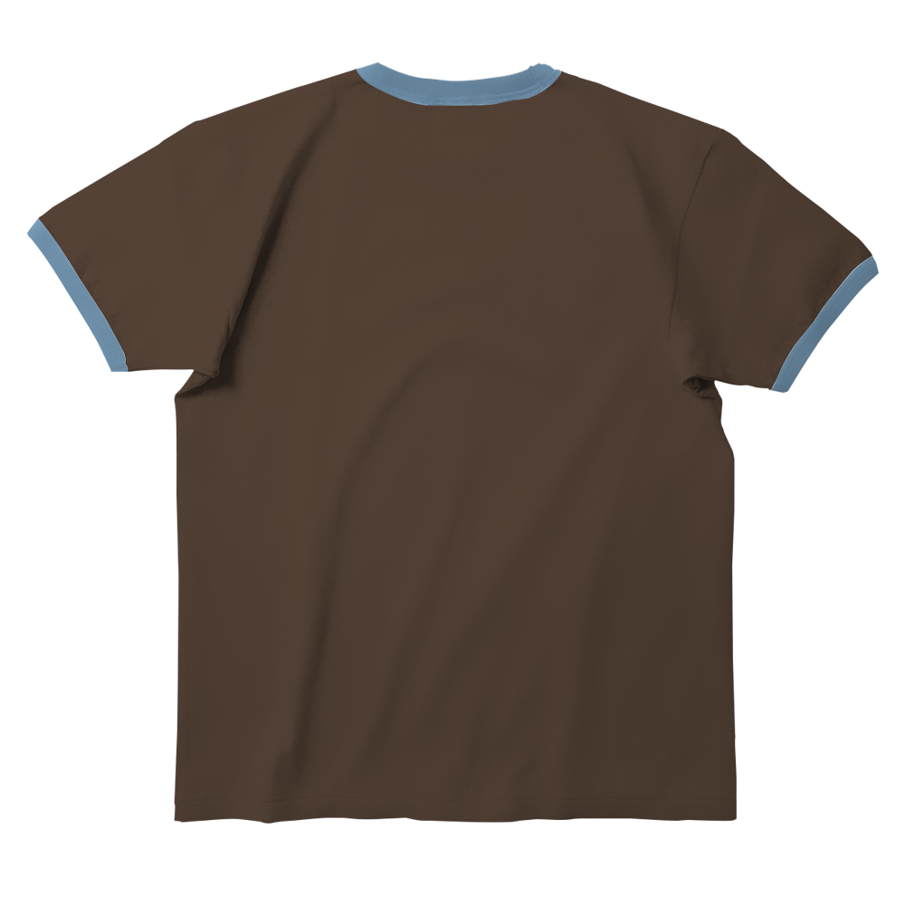 Ring Tees - Dark Brown ring Blue
