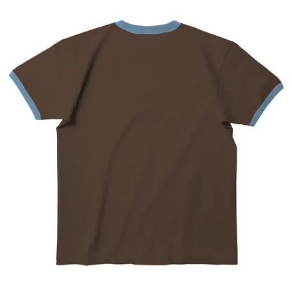 Ring Tees - Dark Brown ring Blue
