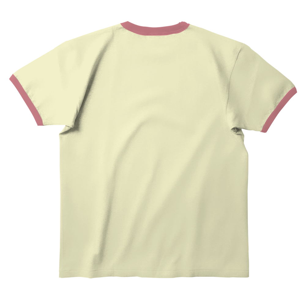 Ring Tees - Cream ring Baby Pink