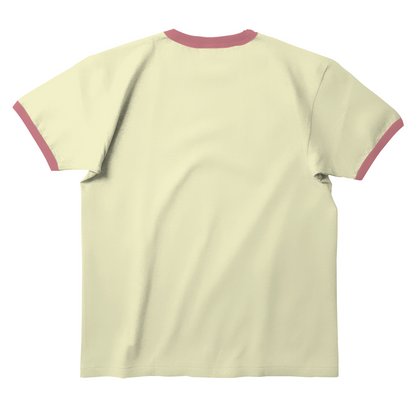 Ring Tees - Cream ring Baby Pink