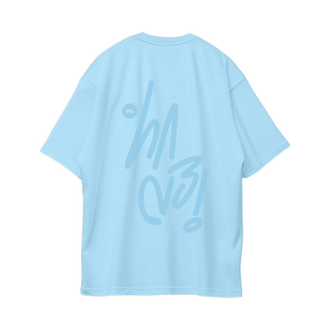Sign Oversize Tees - Baby Blue