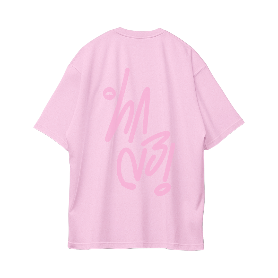 Sign Oversize Tees - Baby Pink