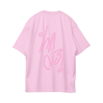Sign Oversize Tees - Baby Pink