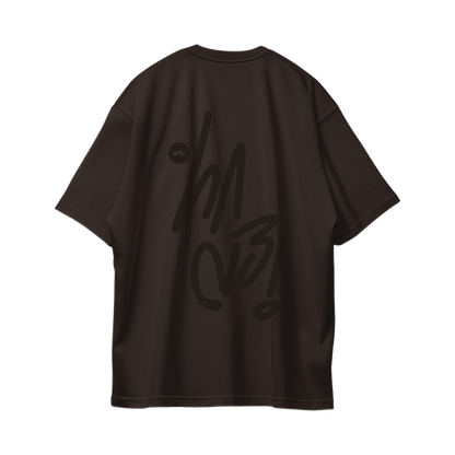 Sign Oversize Tees - Dark Brown
