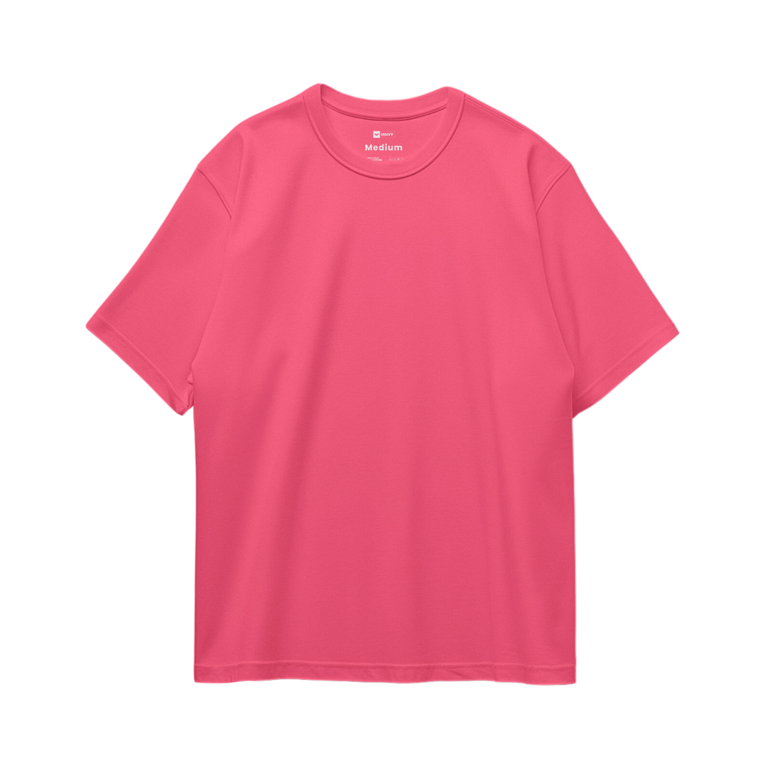 Basic Oversize Tees - Coral