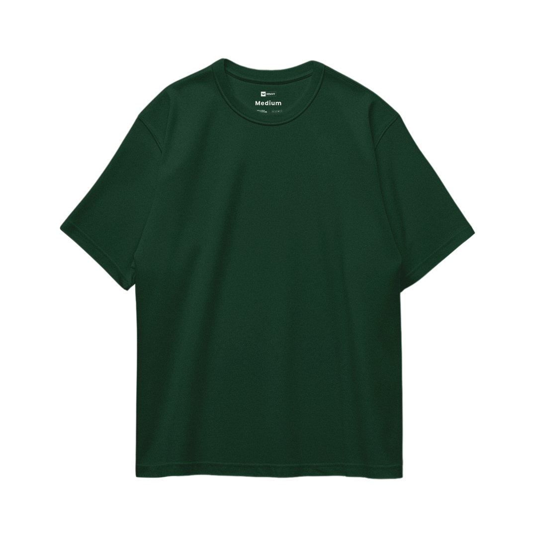 Basic Oversize Tees - Dark Green