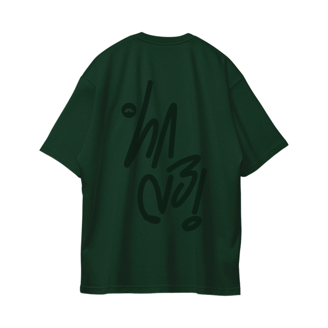 Sign Oversize Tees - Dark Green
