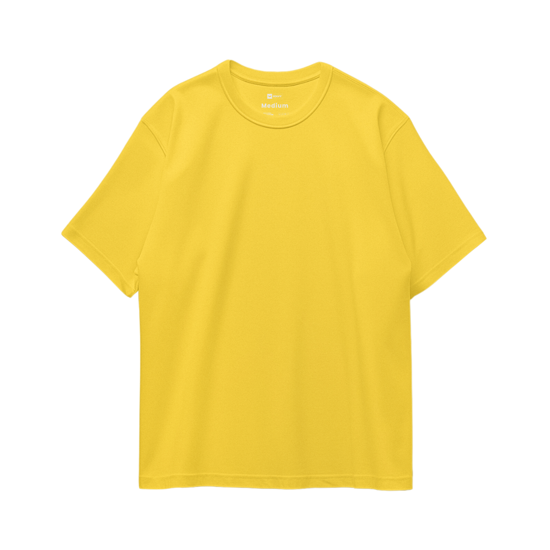 Basic Oversize Tees - Dark Yellow