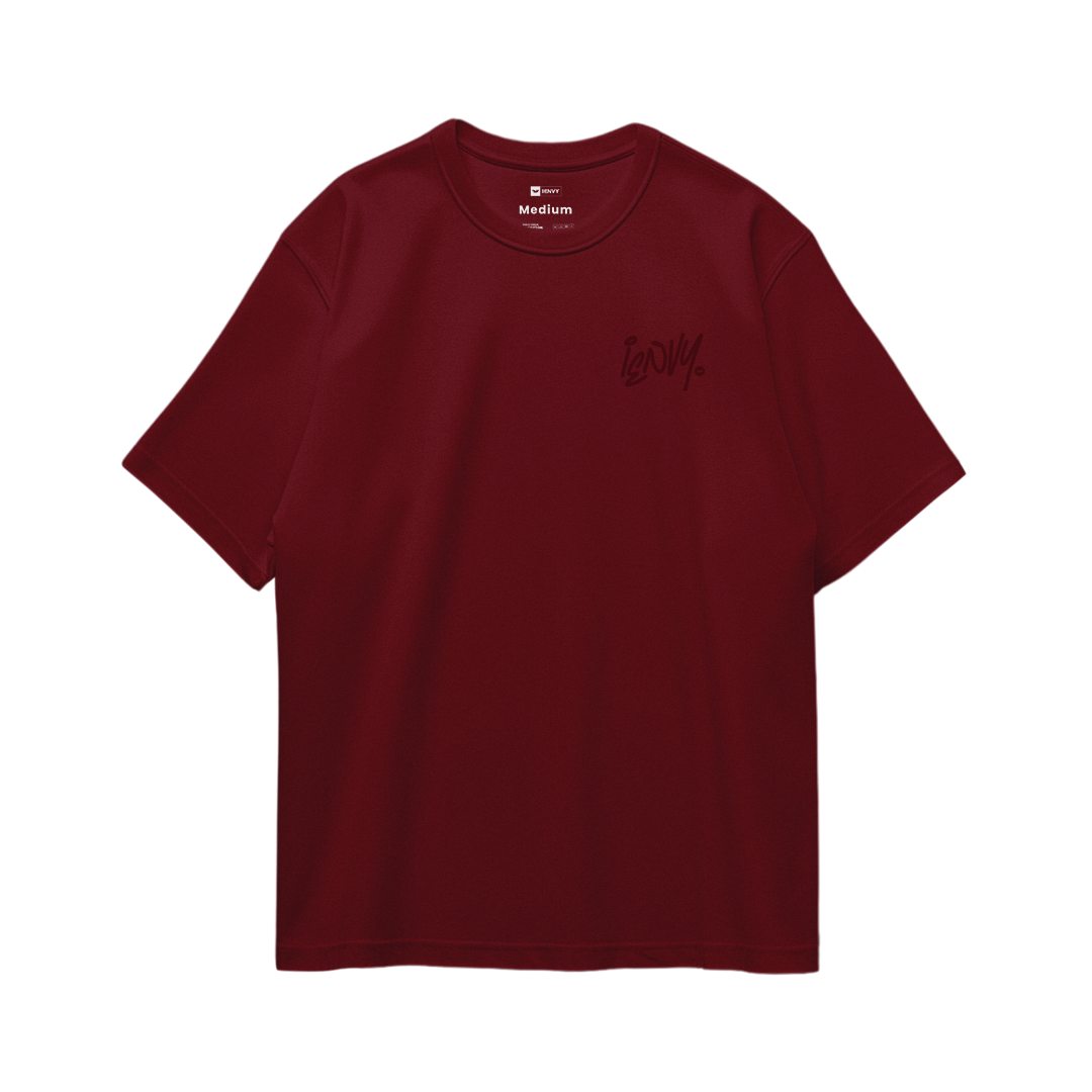 Basic Oversize Tees - Maroon