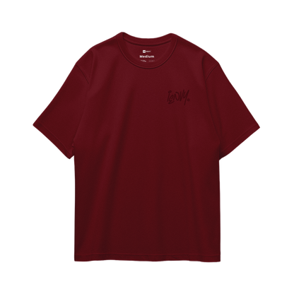 Basic Oversize Tees - Maroon