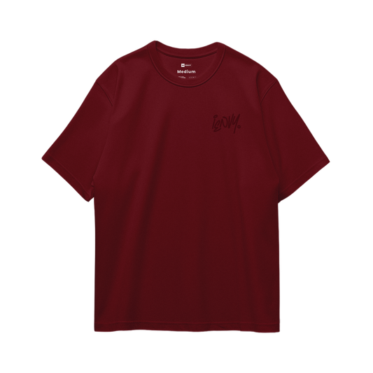 Basic Oversize Tees - Maroon