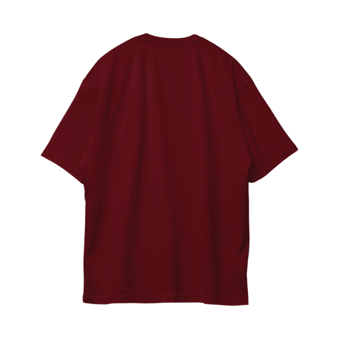 Basic Oversize Tees - Maroon