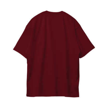 Basic Oversize Tees - Maroon