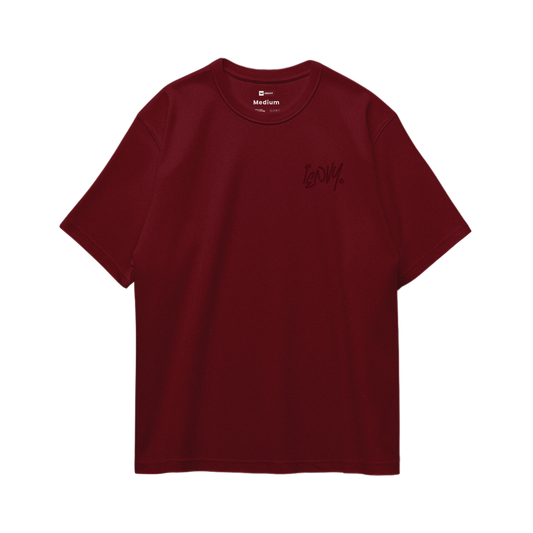 Sign Oversize Tees - Maroon