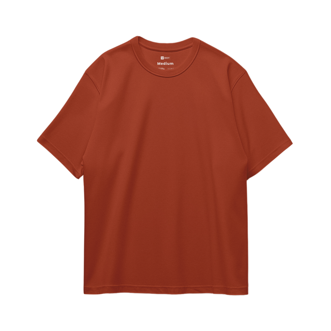 Basic Oversize Tees - Red Brick