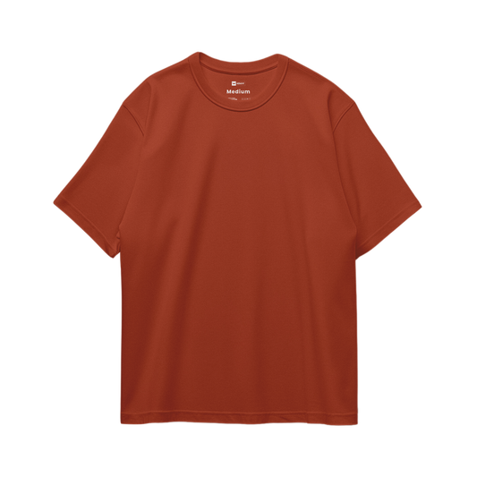 Basic Oversize Tees - Red Brick