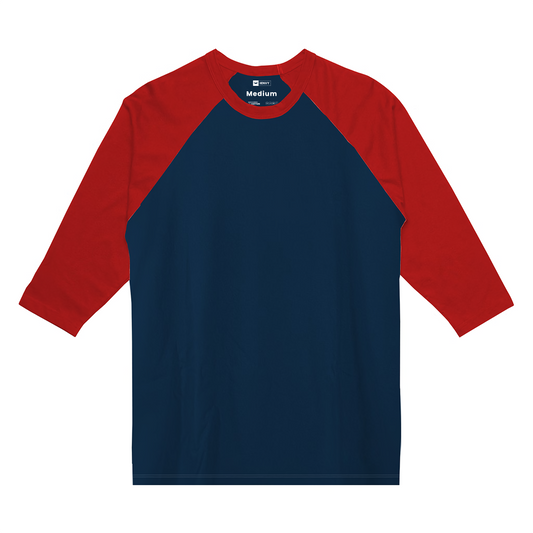 Reglan 3/4 Tees - Navy Red