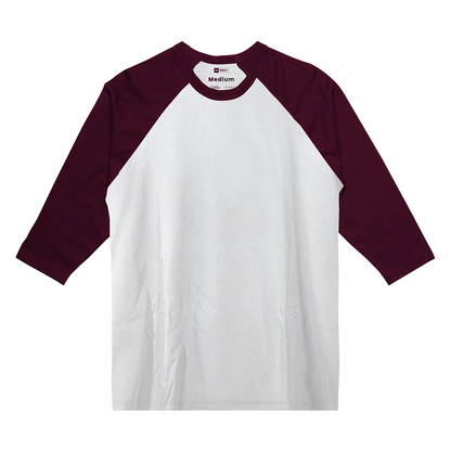 Reglan 3/4 Tees - White Maroon