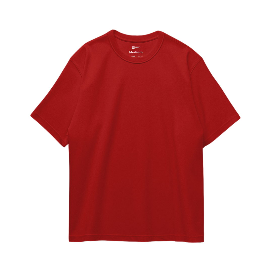 Basic Oversize Tees - Red