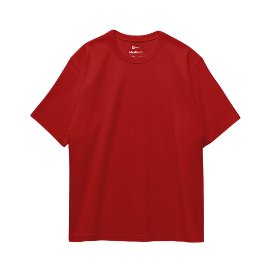 Basic Oversize Tees - Red