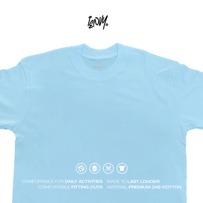 Boxy Oversize Tees - Baby Blue