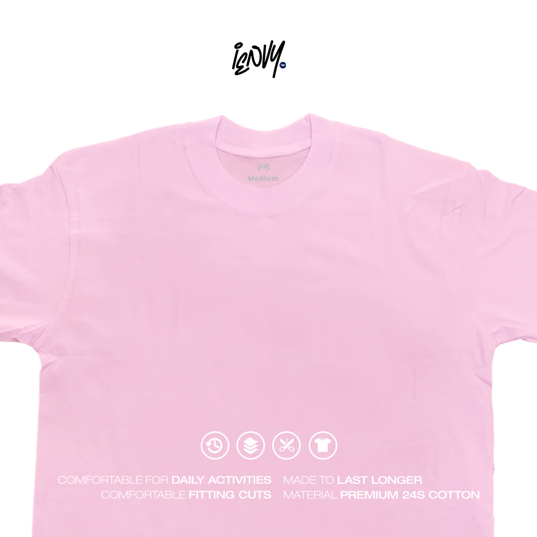 Boxy Oversize Tees - Baby Pink