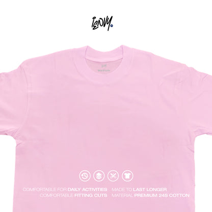 Boxy Oversize Tees - Baby Pink