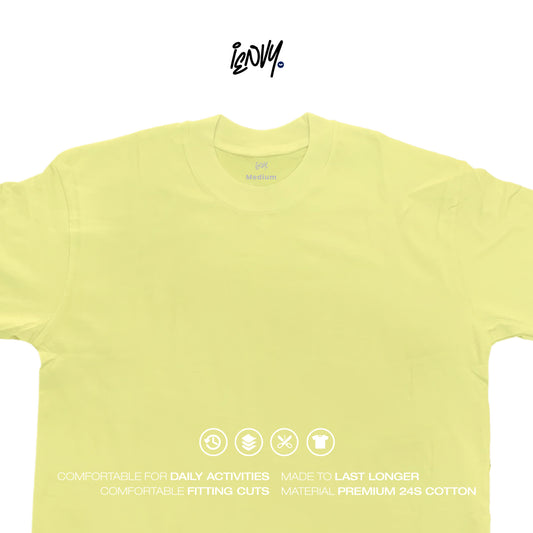 Boxy Oversize Tees - Baby Yellow