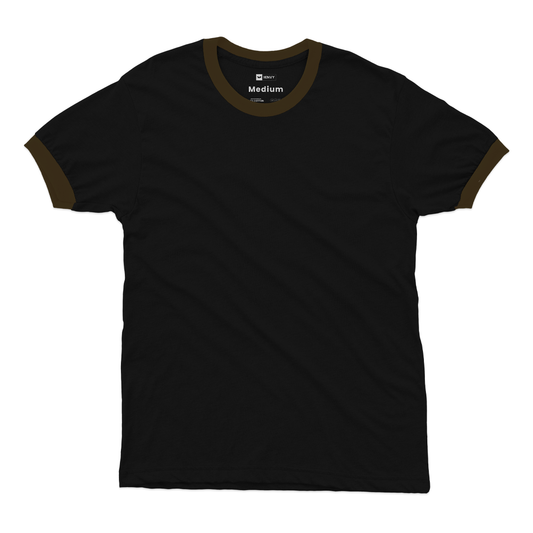 Ring Tees - Black ring Dark Brown