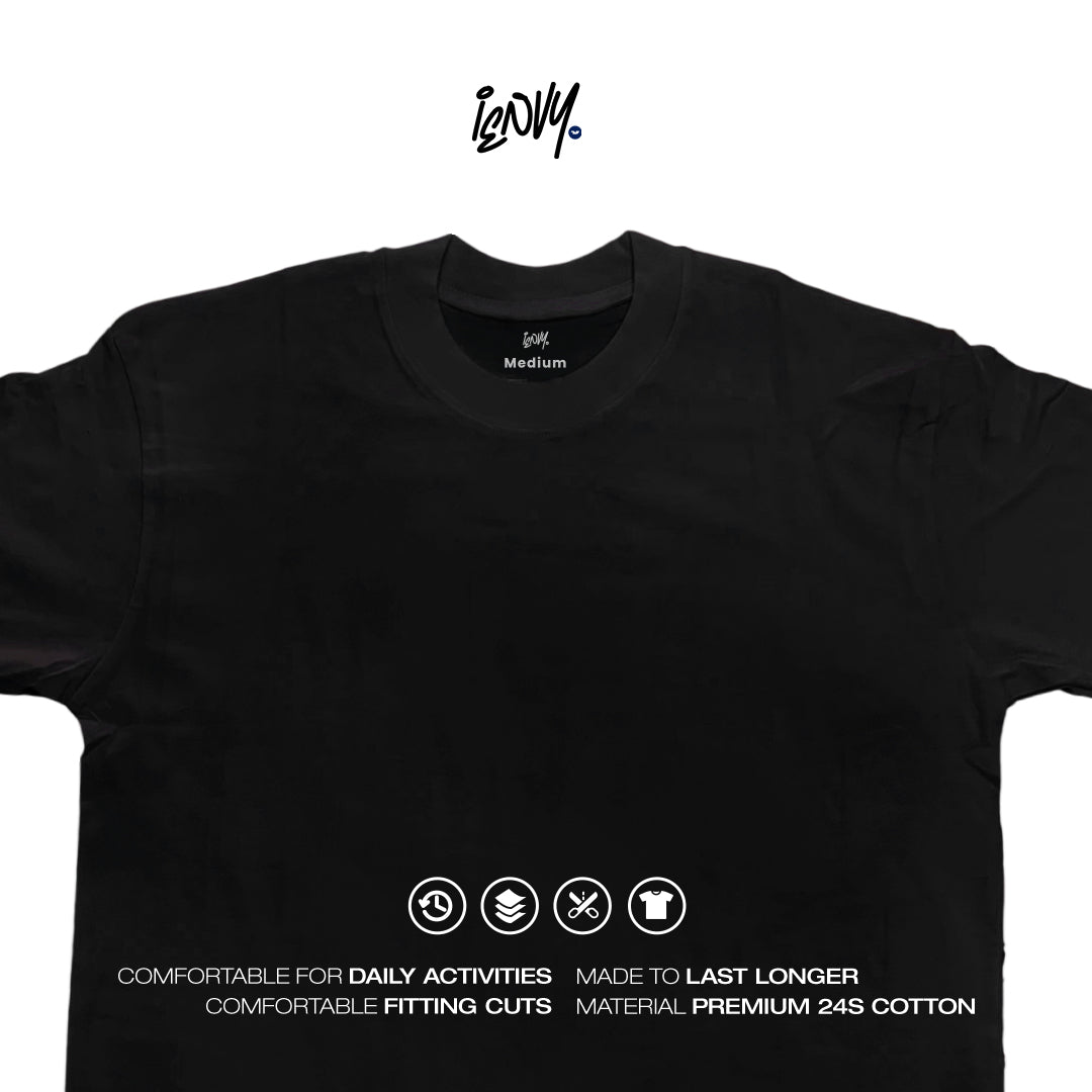 Boxy Oversize Tees - Black