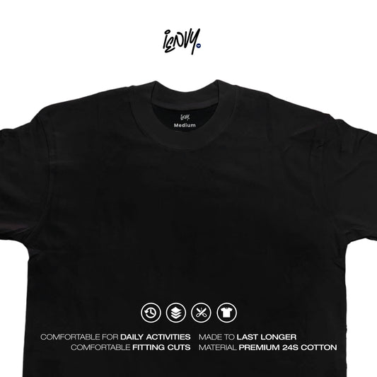 Boxy Oversize Tees - Black