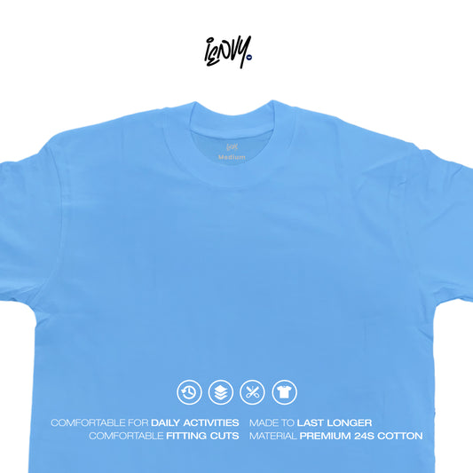 Boxy Oversize Tees - Blue