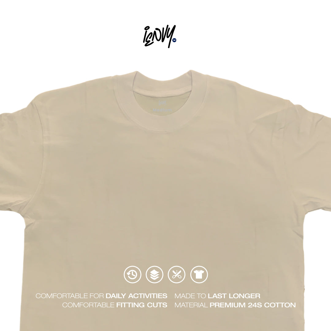 Boxy Oversize Tees - Beige