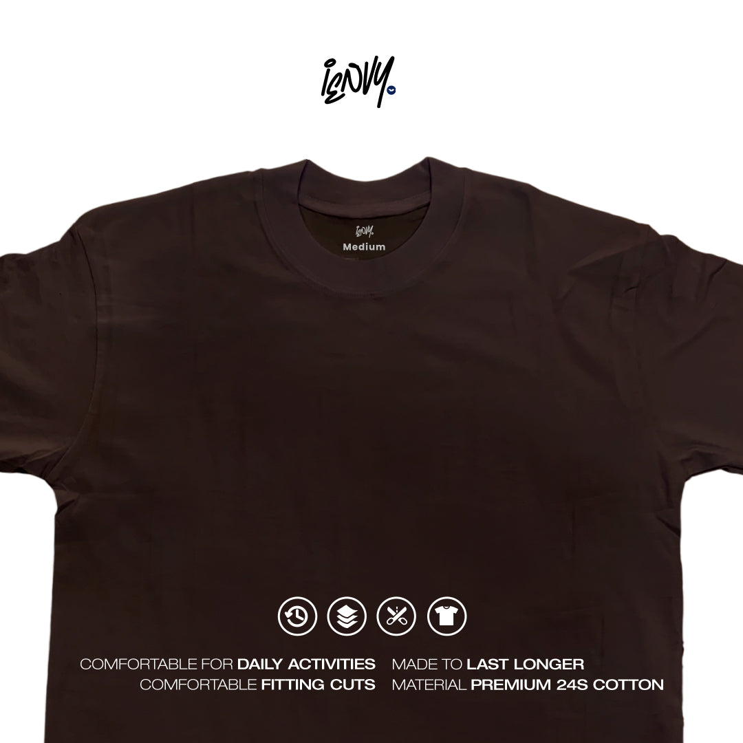 Boxy Oversize Tees - Dark Brown