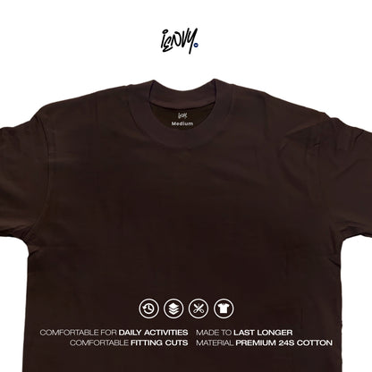 Boxy Oversize Tees - Dark Brown