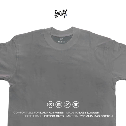 Boxy Oversize Tees - Grey