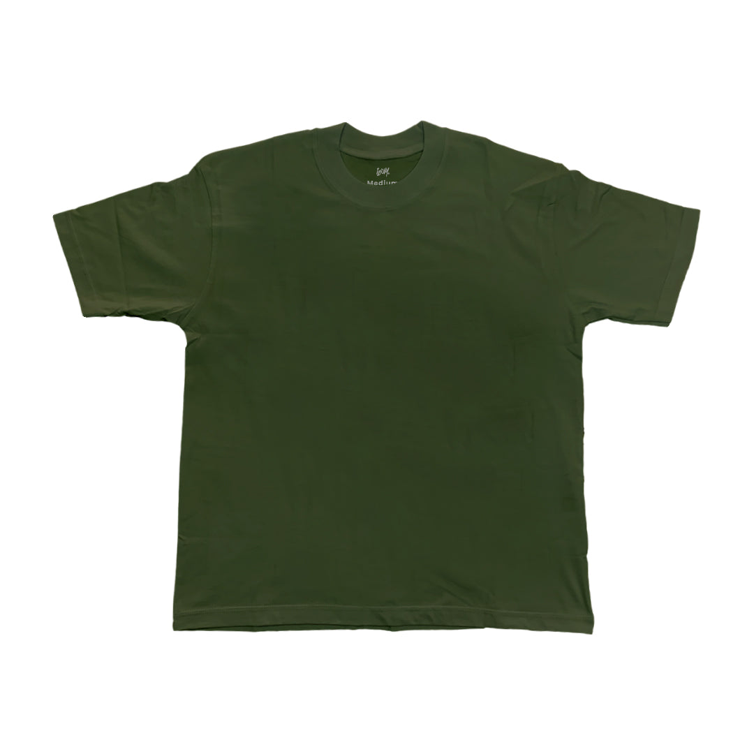 Boxy Oversize Tees - Army Green