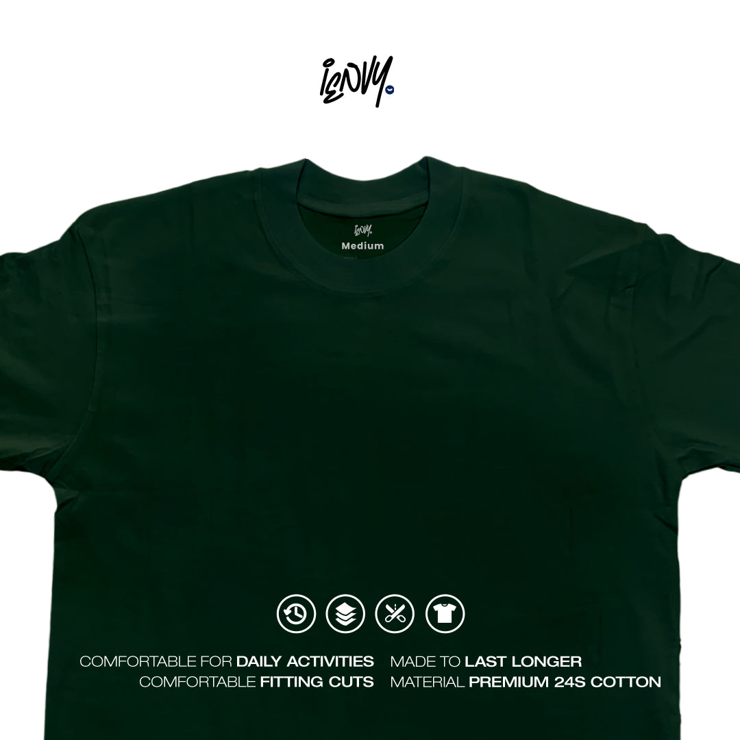 Boxy Oversize Tees - Dark Green