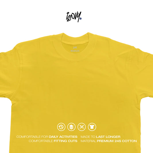 Boxy Oversize Tees - Dark Yellow
